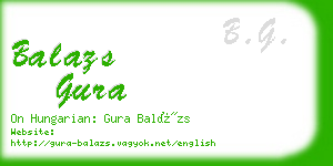 balazs gura business card